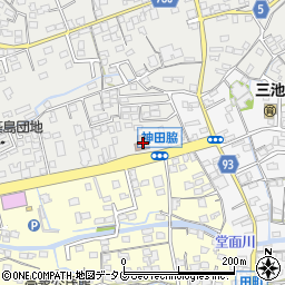 大牟田市三池地区公民館図書室周辺の地図