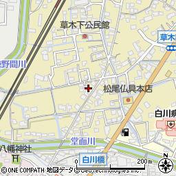 福岡県大牟田市草木58周辺の地図