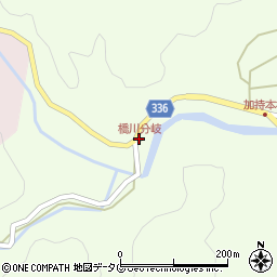 橋川分岐周辺の地図