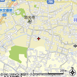 福岡県大牟田市草木494周辺の地図