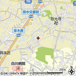 福岡県大牟田市草木457周辺の地図