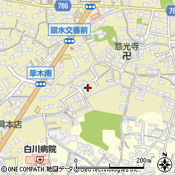 福岡県大牟田市草木457-7周辺の地図