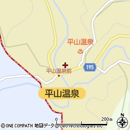 平山温泉元湯周辺の地図