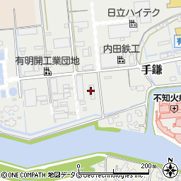 福岡県大牟田市手鎌1840周辺の地図
