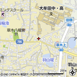 福岡県大牟田市草木900-14周辺の地図