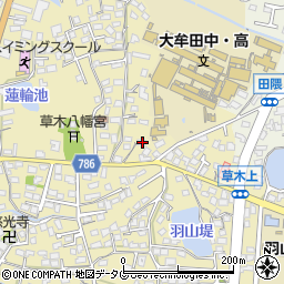 福岡県大牟田市草木900-10周辺の地図