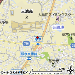 福岡県大牟田市草木1039周辺の地図