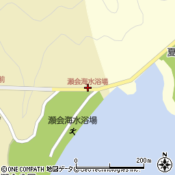瀬会海水浴場周辺の地図