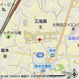 福岡県立三池高等学校周辺の地図