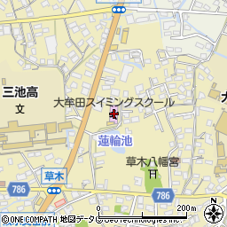 ビッグ大牟田スイミングスクール周辺の地図