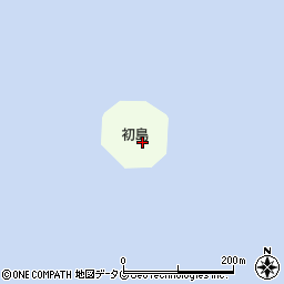 福岡県大牟田市初島周辺の地図