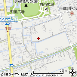 福岡県大牟田市手鎌周辺の地図