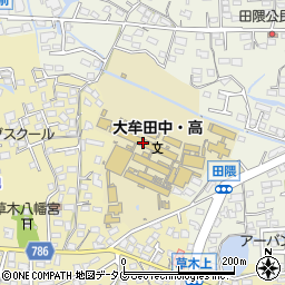大牟田高等学校周辺の地図