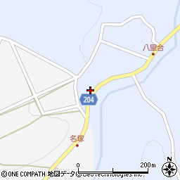 大分県臼杵市野津町大字八里合2005周辺の地図