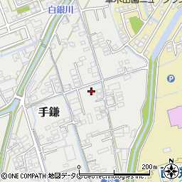 福岡県大牟田市手鎌337周辺の地図