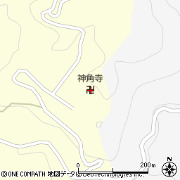 神角寺周辺の地図