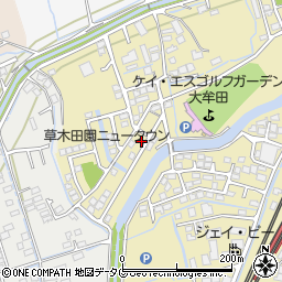 福岡県大牟田市草木1248-10周辺の地図