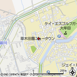 福岡県大牟田市草木1248-26周辺の地図