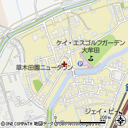 福岡県大牟田市草木1248-11周辺の地図