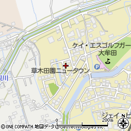 福岡県大牟田市草木1248-30周辺の地図