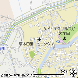 福岡県大牟田市草木1248-29周辺の地図