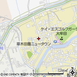福岡県大牟田市草木1248-35周辺の地図