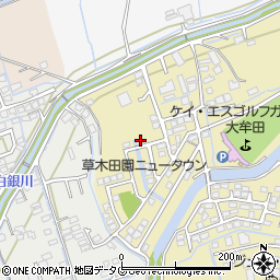 福岡県大牟田市草木1248-43周辺の地図