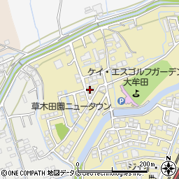 福岡県大牟田市草木1248-37周辺の地図
