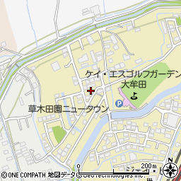 福岡県大牟田市草木1248-42周辺の地図