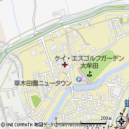 福岡県大牟田市草木1248-2周辺の地図