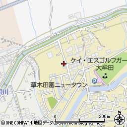福岡県大牟田市草木1248-48周辺の地図