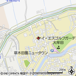 福岡県大牟田市草木1248-62周辺の地図