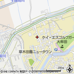 福岡県大牟田市草木1248-49周辺の地図