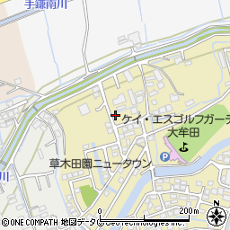 福岡県大牟田市草木1248-52周辺の地図