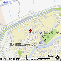 福岡県大牟田市草木1248-54周辺の地図