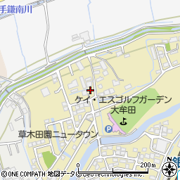 福岡県大牟田市草木1248-56周辺の地図