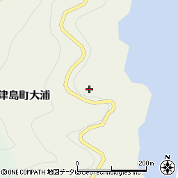 愛媛県宇和島市津島町大浦周辺の地図