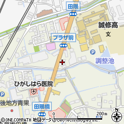 スーパーボックス田隈店周辺の地図