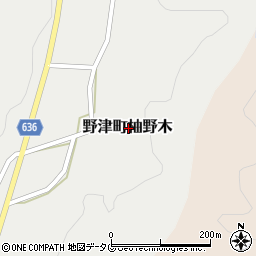 大分県臼杵市野津町大字柚野木周辺の地図