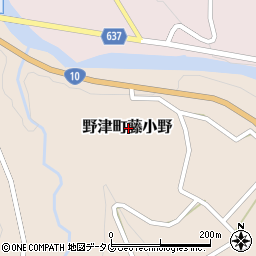 大分県臼杵市野津町大字藤小野周辺の地図