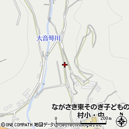長崎県東彼杵町（東彼杵郡）大音琴郷周辺の地図