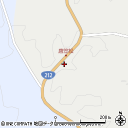 唐傘松商店周辺の地図