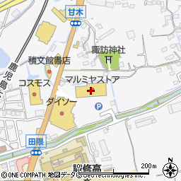 有限会社渡辺水産　マルミヤ大牟田店周辺の地図