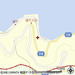 愛媛県宇和島市津島町須下159周辺の地図