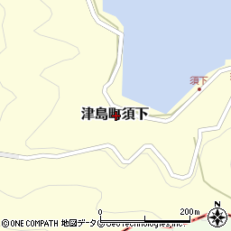 愛媛県宇和島市津島町須下周辺の地図