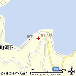 愛媛県宇和島市津島町須下148周辺の地図