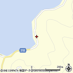 藤田幸福真珠養殖作業場周辺の地図