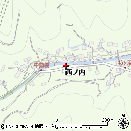 大分県津久見市西ノ内7081-1周辺の地図