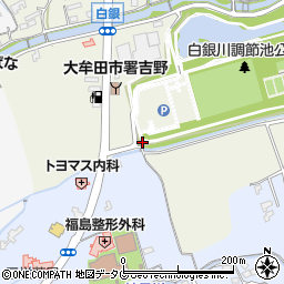 白銀川調節池公園トイレ周辺の地図