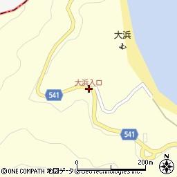 大浜入口周辺の地図